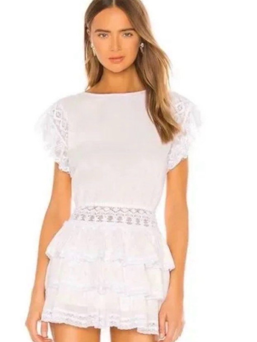 Place National Pink Block Print Floral Tiered Mini Dress, Size 2